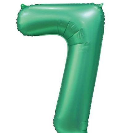 Groene Cijfer Ballon 7 Jaar Glans 86cm van WeFiesta koop je bij Partywinkel