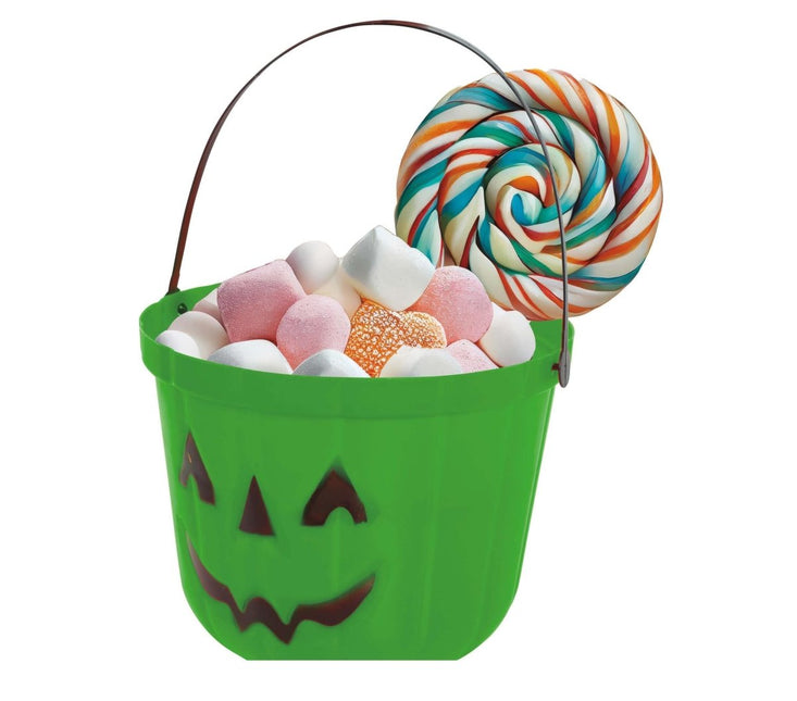 Groene Halloween Snoep Emmer Pompoen 20cm van Fiestas Guirca koop je bij Partywinkel