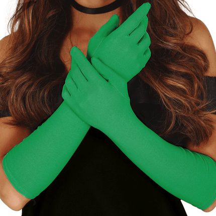 Groene Handschoenen 42cm van Fiestas Guirca koop je bij Partywinkel