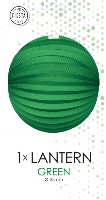 Groene Lampion 25cm van WeFiesta koop je bij Partywinkel