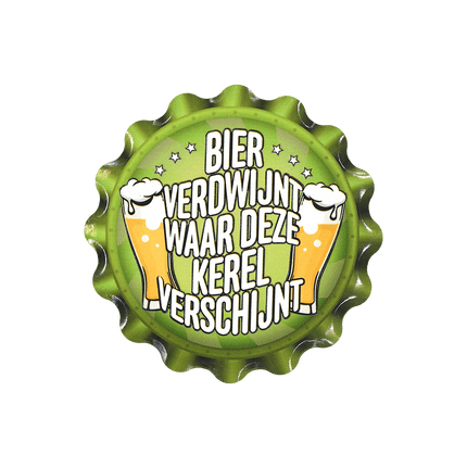 Groene Onderzetter Bier Verdwijnt 11cm van Paper Dreams koop je bij Partywinkel