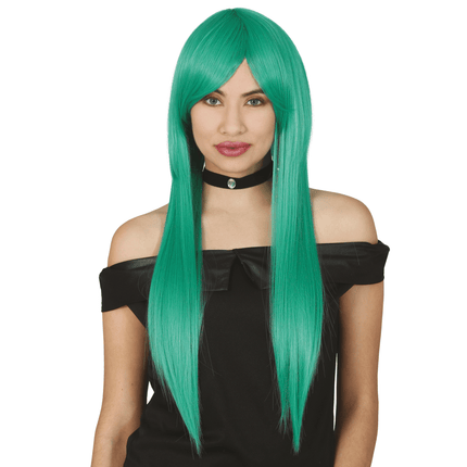 Groene Pruik Lang Haar van Fiestas Guirca koop je bij Partywinkel