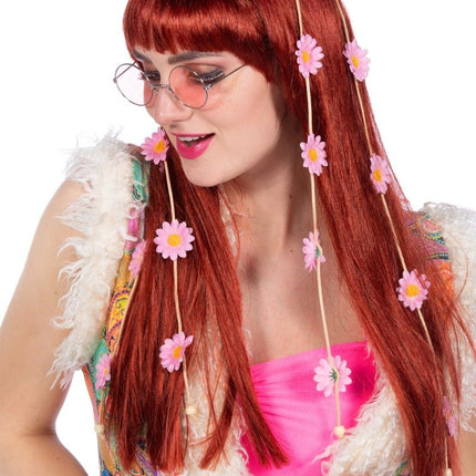 Haarband gevlochten met bloemen - Partywinkel - 8720059064878