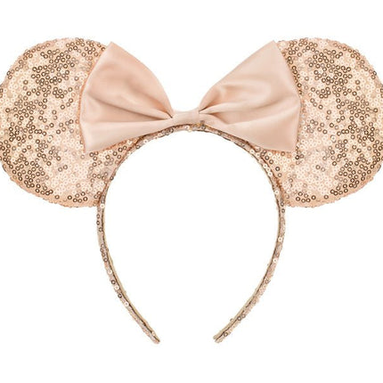 Haarband Muizen Oren Rose Goud 25cm van Partydeco koop je bij Partywinkel