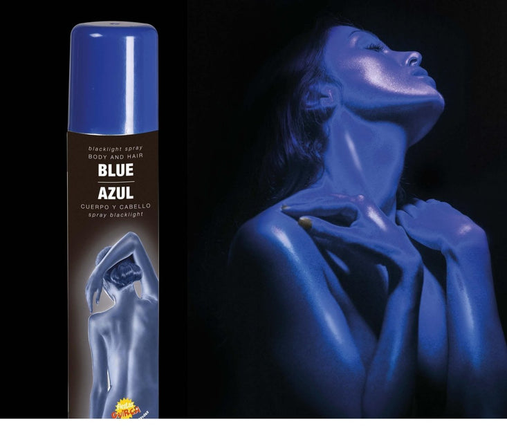 Hair and Body Spray UV Blauw 75ml van Fiestas Guirca koop je bij Partywinkel