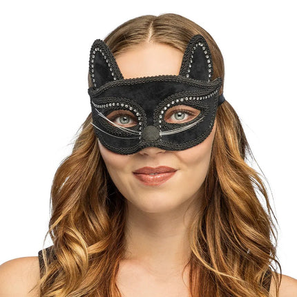 Halfmasker Charming cat van Boland koop je bij Partywinkel