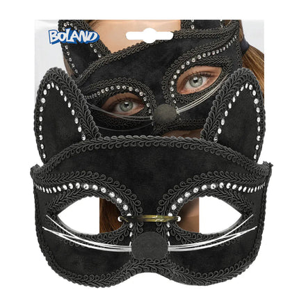 Halfmasker Charming cat van Boland koop je bij Partywinkel