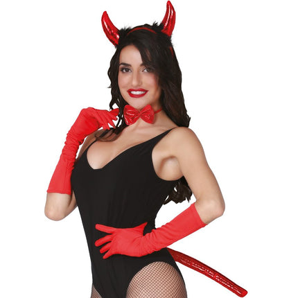 Halloween Accessoireset Duivel Roodkleurig 3 delig van Fiestas Guirca koop je bij Partywinkel