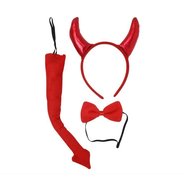 Halloween Accessoiresset Duivel 3 delig van Fiestas Guirca koop je bij Partywinkel