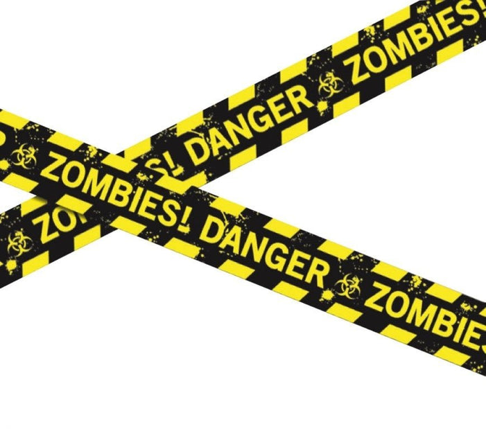 Halloween Afzetlint Danger Zombie 6m van Fiestas Guirca koop je bij Partywinkel