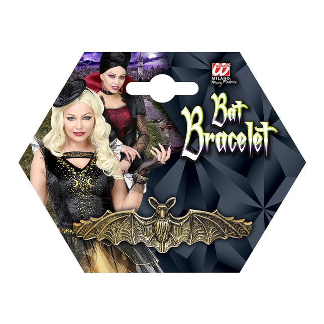 Halloween Armband Goud Vleermuis van Widmann koop je bij Partywinkel