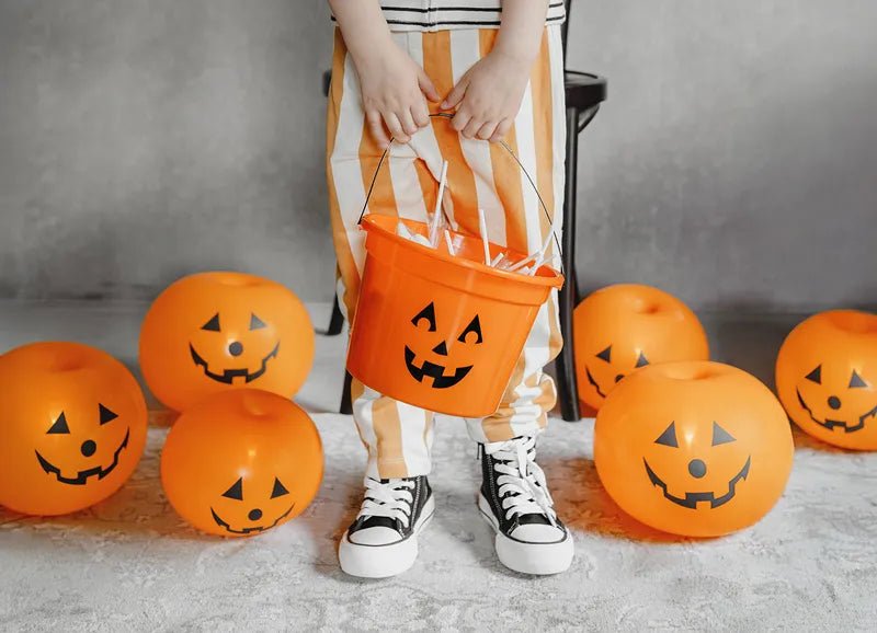 Halloween Ballonnen Oranje Pompoenen 25cm 5st van Partydeco koop je bij Partywinkel