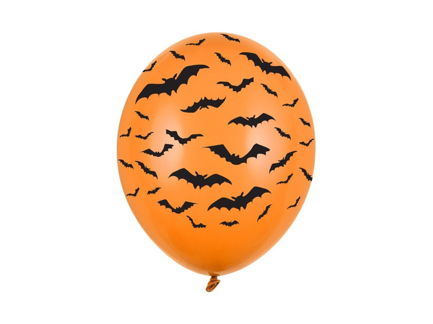Halloween Ballonnen Vleermuizen 30cm 50st van Partydeco koop je bij Partywinkel