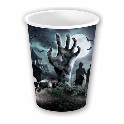 Halloween Bekers Kerkhof 240ml 6st van Fiestas Guirca koop je bij Partywinkel