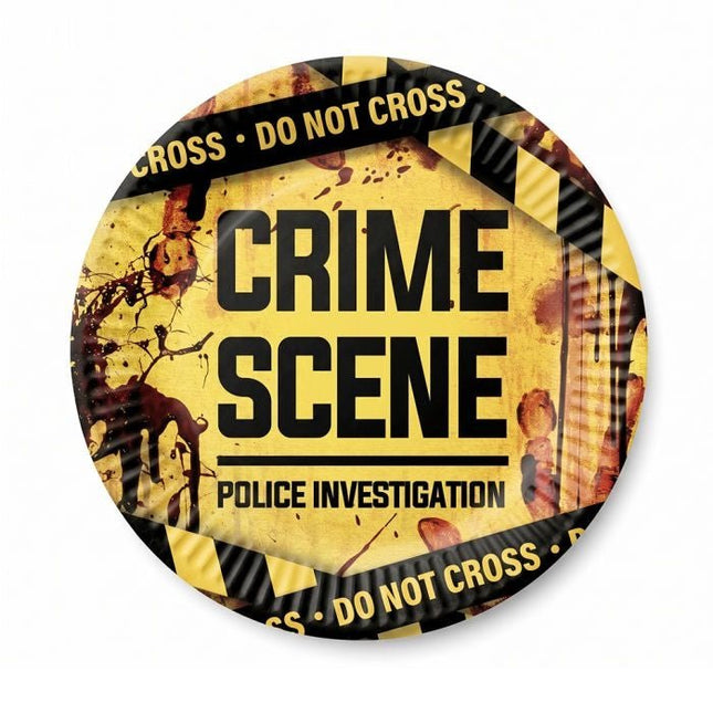 Halloween Borden Geel Crime Scene van Fiestas Guirca koop je bij Partywinkel