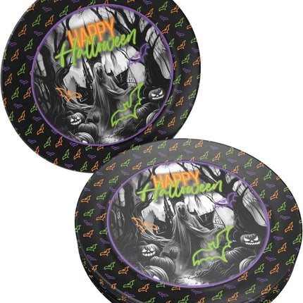 Halloween Borden Neon 23cm 8st van VDV Benefit koop je bij Partywinkel