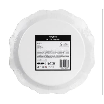 Halloween Borden Spin Gestreept 23cm 6st van Partydeco koop je bij Partywinkel