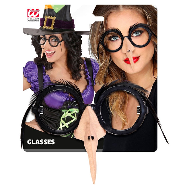 Halloween Bril Met Heksenneus van Widmann koop je bij Partywinkel