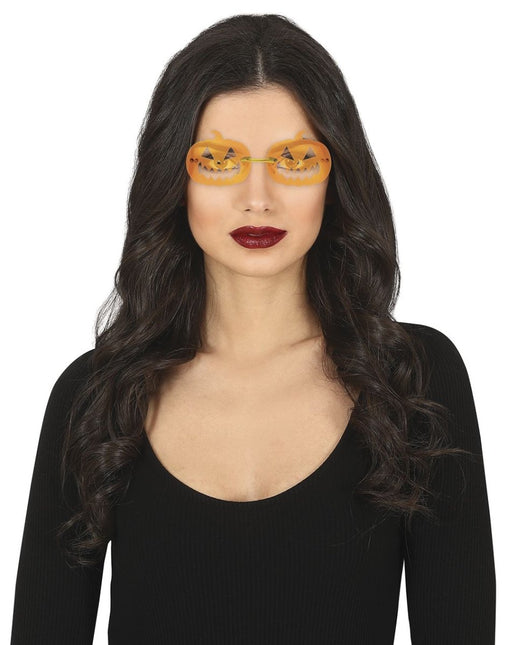 Halloween Bril Oranje Pompoenen - Partywinkel - 8434077268605