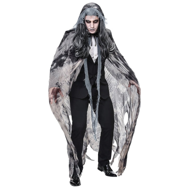 Halloween Cape Grijs Geest van Widmann koop je bij Partywinkel