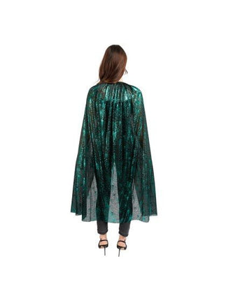 Halloween Cape Groen Spinnenweb van CHAKS koop je bij Partywinkel