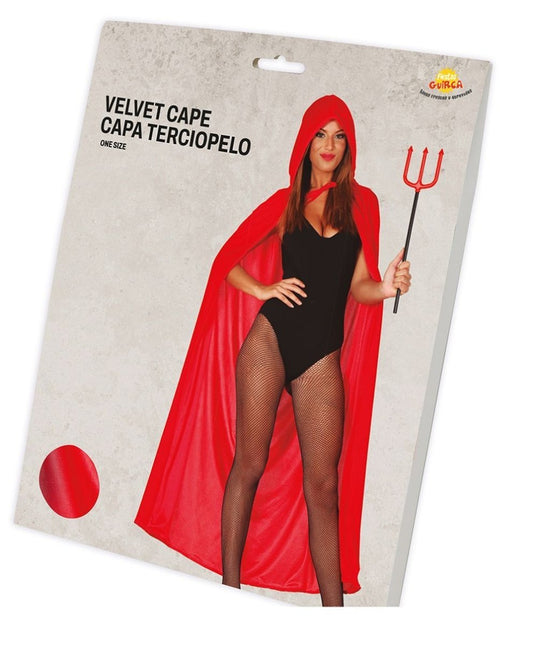Halloween Cape Kap Rood 1,3m van Fiestas Guirca koop je bij Partywinkel