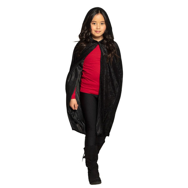 Halloween Cape Kind Zwart 1,15m van Boland koop je bij Partywinkel