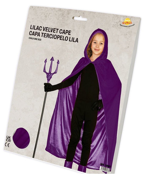 Halloween Cape Paars Kind 1m - Partywinkel - 8434077189870