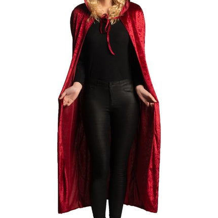 Halloween Cape Rood Capuchon van Partychimp koop je bij Partywinkel