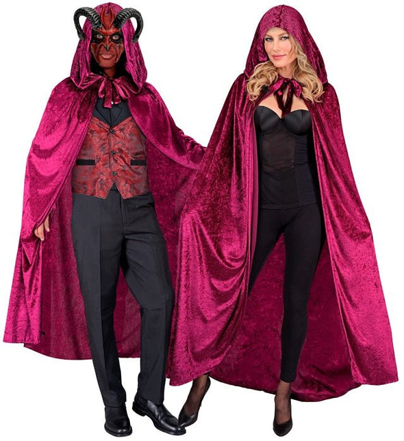 Halloween Cape Rood Fluweel 1,4m van Widmann koop je bij Partywinkel