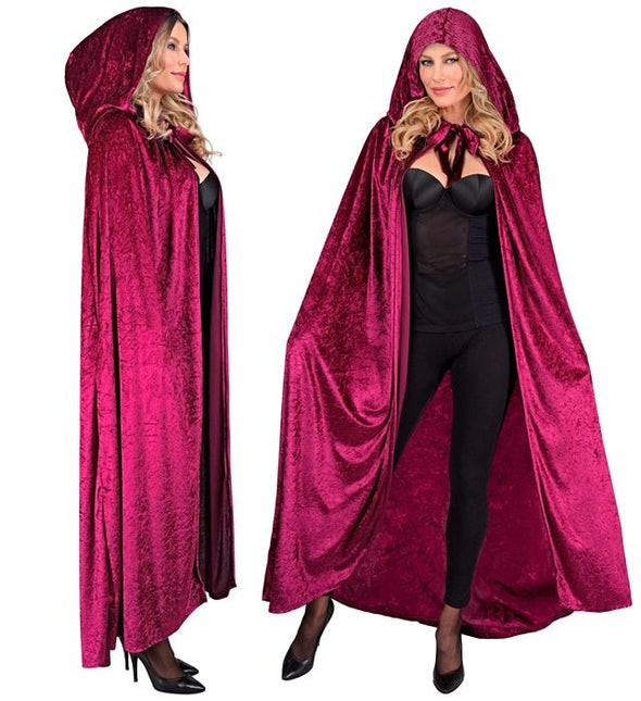 Halloween Cape Rood Fluweel 1,4m van Widmann koop je bij Partywinkel