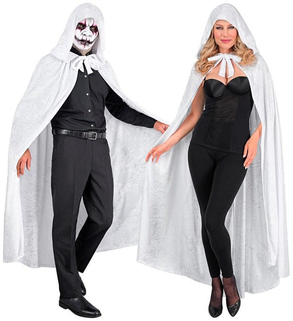 Halloween Cape Wit Fluweel 1,4m van Widmann koop je bij Partywinkel