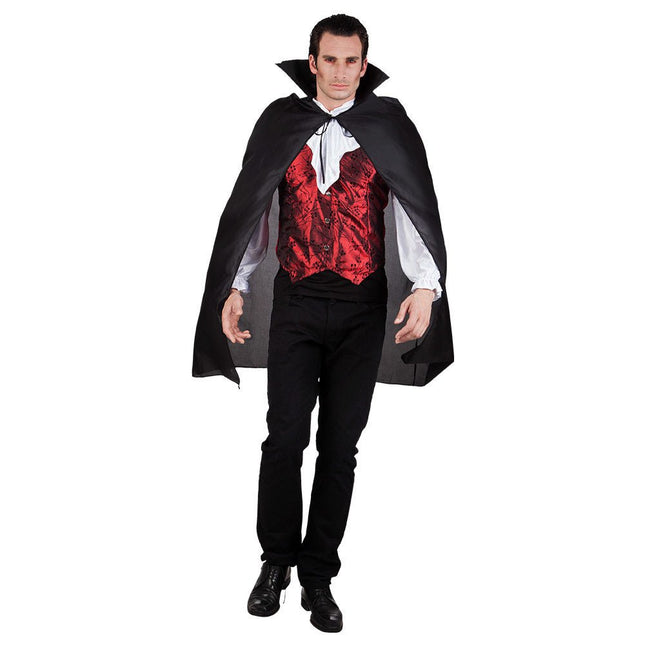 Halloween Cape Zwart 1,2m van Boland koop je bij Partywinkel