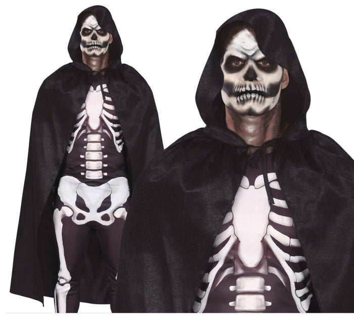 Halloween Cape Zwart 1,3m - Partywinkel - 8434077189771