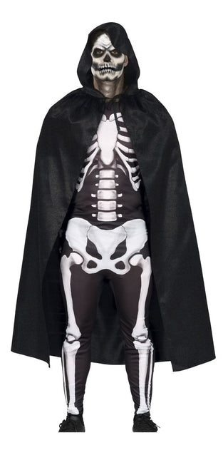 Halloween Cape Zwart 1,3m - Partywinkel - 8434077189771