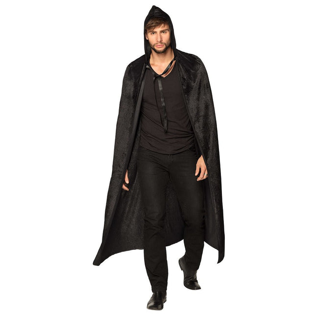 Halloween Cape Zwart 1,65m van Boland koop je bij Partywinkel
