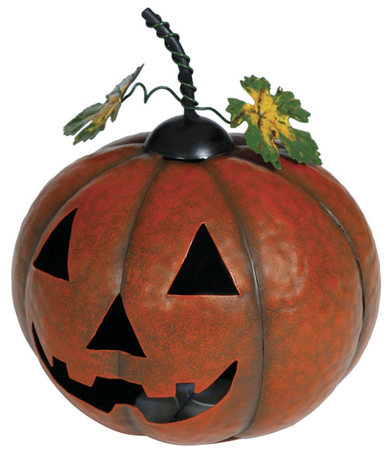 Halloween Decoratie Pompoen Metallic Met Licht 16cm - Partywinkel - 8434077249574
