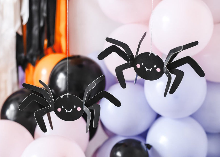 Halloween Decoratie Spinnen 5st van Partydeco koop je bij Partywinkel