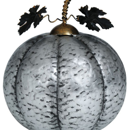 Halloween Decoratie Zilver Pompoen Met Licht 16cm - Partywinkel - 8434077249598