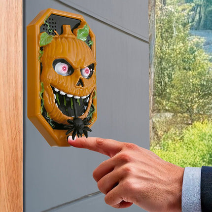 Halloween Deurbel Pompoen Met Licht, Geluid En Beweging van Fiestas Guirca koop je bij Partywinkel