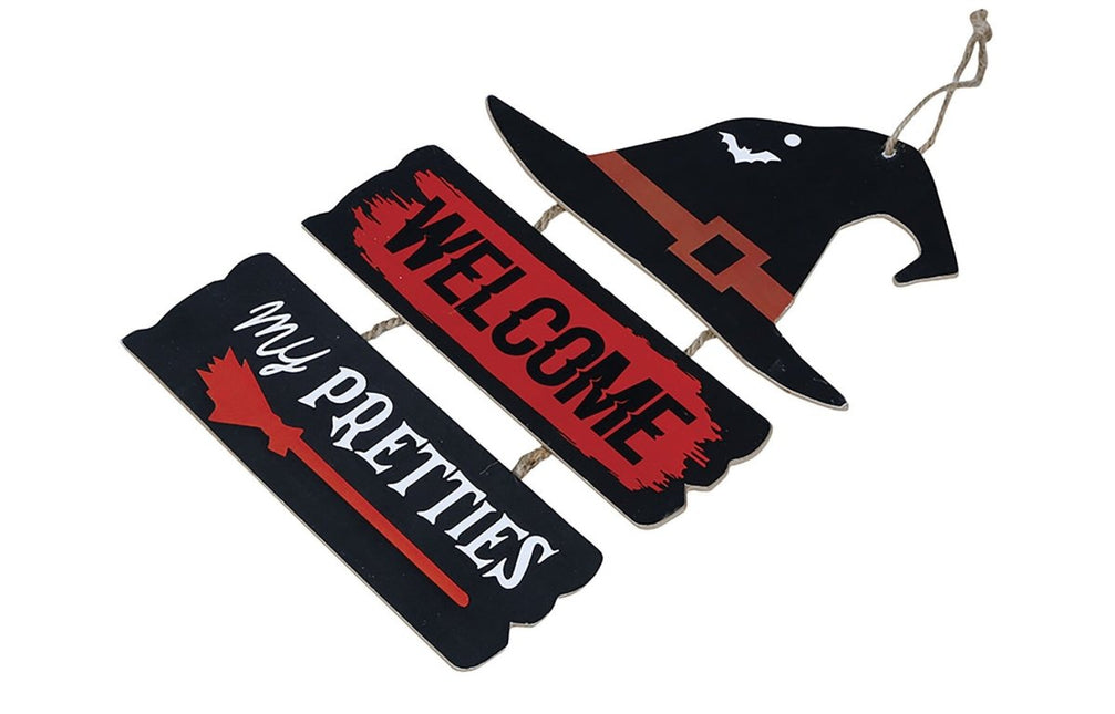 Halloween Deurbord Welcome 32cm van Fiestas Guirca koop je bij Partywinkel