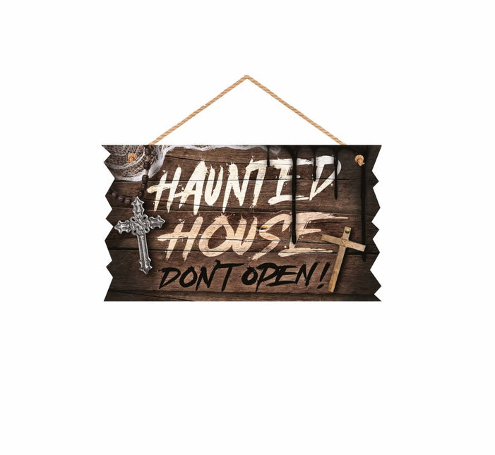 Halloween Deurborden Haunted House 35cm van Fiestas Guirca koop je bij Partywinkel