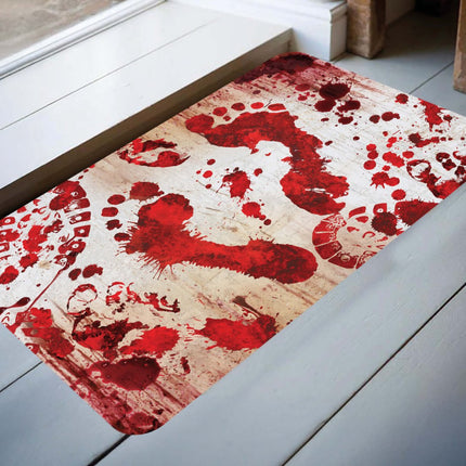 Halloween Deurmat Bloederige Voetstappen 60cm van Fiestas Guirca koop je bij Partywinkel