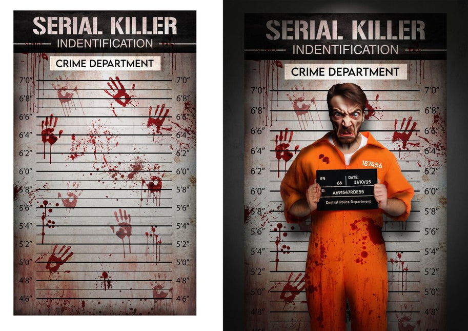 Halloween Deurposter Serial Killer 2m van Fiestas Guirca koop je bij Partywinkel