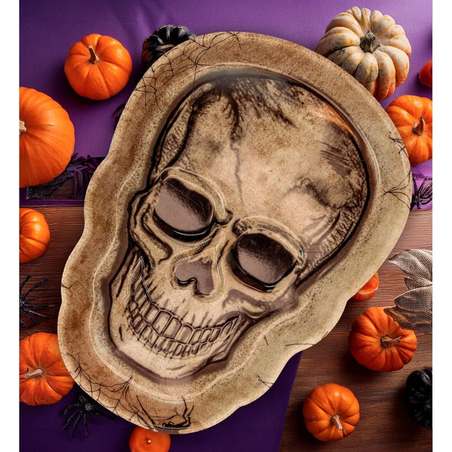 Halloween Dienblad Schedel 25cm van Widmann koop je bij Partywinkel