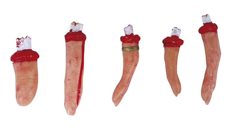 Halloween Geamputeerde Vingers Set 5 delig van Fiestas Guirca koop je bij Partywinkel