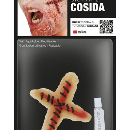 Halloween Genaaid Kruis Litteken van Fiestas Guirca koop je bij Partywinkel