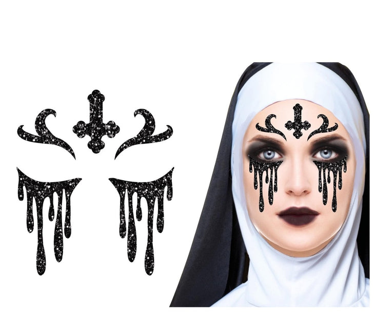 Halloween Gezicht Stickers Non Glitter 20cm van Fiestas Guirca koop je bij Partywinkel