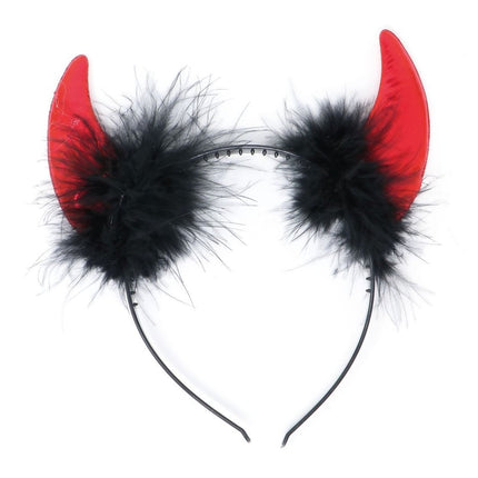 Halloween Haarband Duivels Hoorntjes Rood van Fiestas Guirca koop je bij Partywinkel