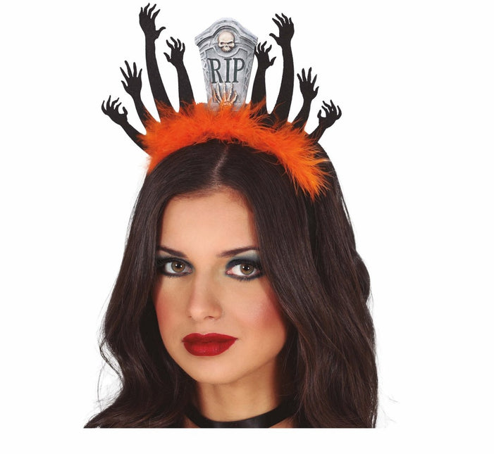 Halloween Haarband Grafsteen En Zombies van Fiestas Guirca koop je bij Partywinkel